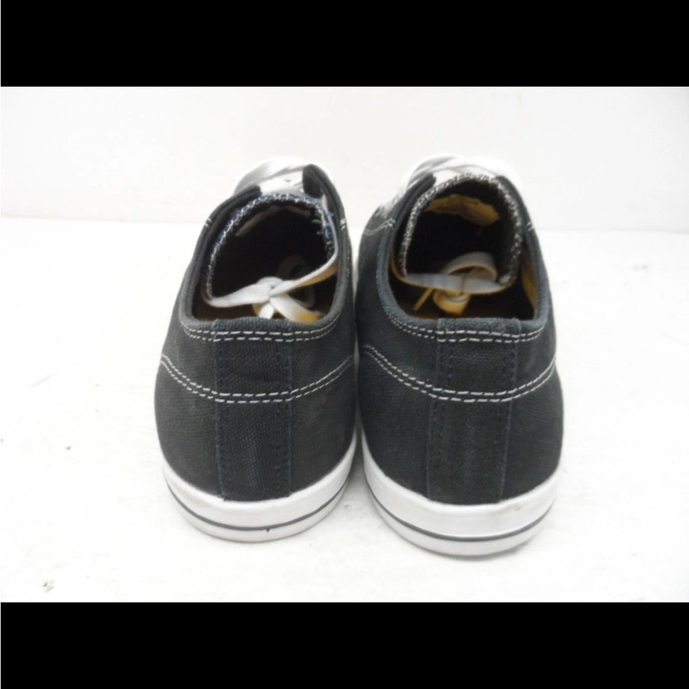 Classic Black Canvas Steal Toe Work Sneakers women 9.5 - Picture 3 of 12